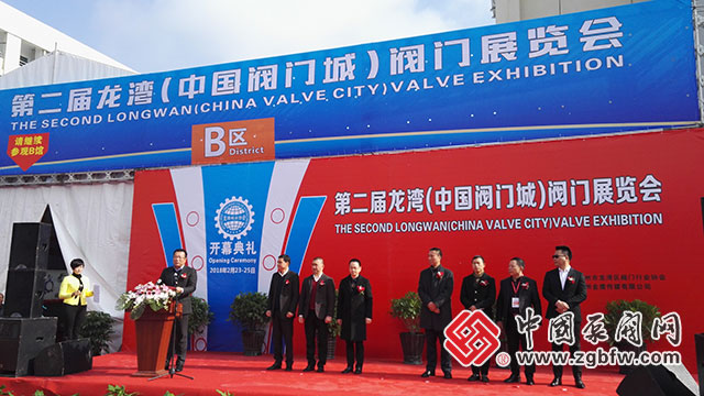 2018第二届龙湾（中国阀门城）阀门展览会：龙湾区人民政府副区长余安江宣布展会隆重开幕